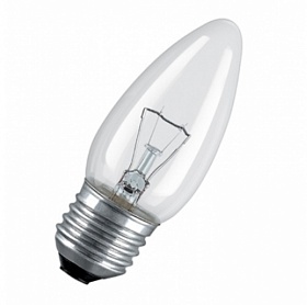 74399 Лампа 60 С1/CL/Е27 (100 шт/уп) свеча прозрачная