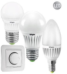 Лампа светодиодная NLL-G45-5-230-2.7K-E27 DIMM 94377 (шар) (40Вт) диммируемая