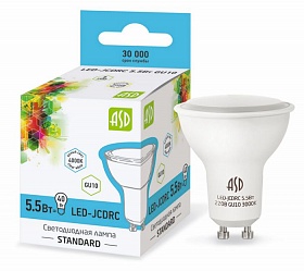 Лампа светодиодная LED-JCDRC-standard 3Вт 160-260В GU10 3000К 270Лм ASD [4690612004815]