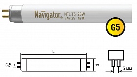 Лампа Navigator 94 121 NTL-T5-28-860-G5 (10шт) [94121]