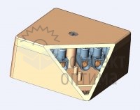 КРК2701 / Коробка разветвительная ОП с клеммником (380В, 5 пар, сеч.1,5-6мм, 60х60х30мм) (HEGEL)