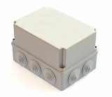 Коробка распаячная КМ41348 для о/п 240х195х165 мм IP55 (RAL7035, монт. плата, кабельные вводы 5 шт) [UKO10-240-195-165-K53-55]