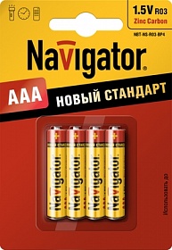 Элемент питания Navigator 94 767 NBT-NS-R03-BP4 [17215]