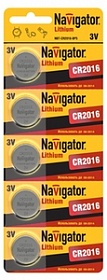 Элемент питания Navigator 94 763 NBT-CR2016-BP5 [17006]