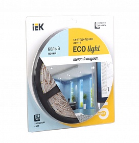 Лента LED 5м блистер LSR-3528W60-4.8-IP20-12V белый цвет IEK-eco [LSR1-2-060-20-1-05]