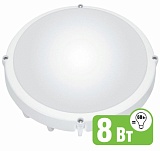 Светильник NBL-R1-8-4K-WH-IP65-LED 94827 круг белый (аналог НПБ1301) [18240]