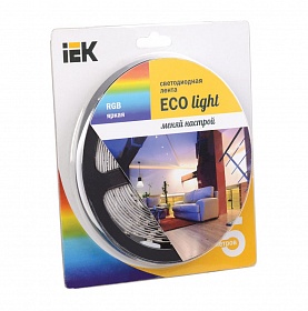 Лента LED 5м блистер LSR-5050RGB60-14,4-IP20-12V полноцветная IEK [LSR2-3-060-20-1-05]