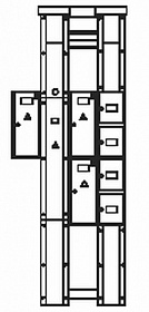 Устройсто этажное распределительное модульное УЭРМ 3 кв. Н=2,8 м.