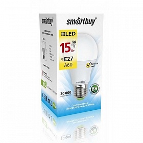 Светодиодная Лампа (LED) Smartbuy-A60-15W/4000/E27 [SBL-A60-15-30K-E27]