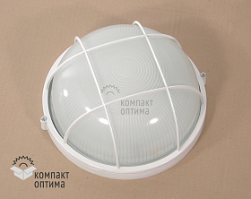 Светильник круг большой с решеткой белый 1102
