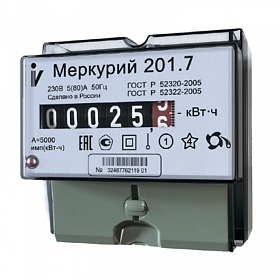 Счетчик однофазный МЕРКУРИЙ-201.7