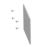 Крышка торцевая глухая с набором креплений для светильников серии G-Лайн серая [V4-R0-70.0007.GL0-0001]