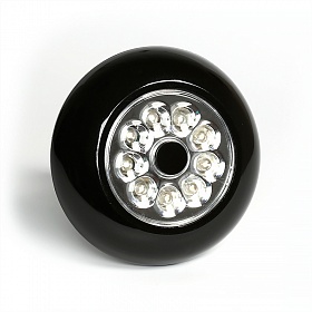 Светодиодный фонарь PUSH LIGHT 9 LED Smartbuy 3AAA, черный [SBF-118-K]